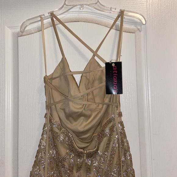 Gold prom dress, size 6 - Picture 3 of 5